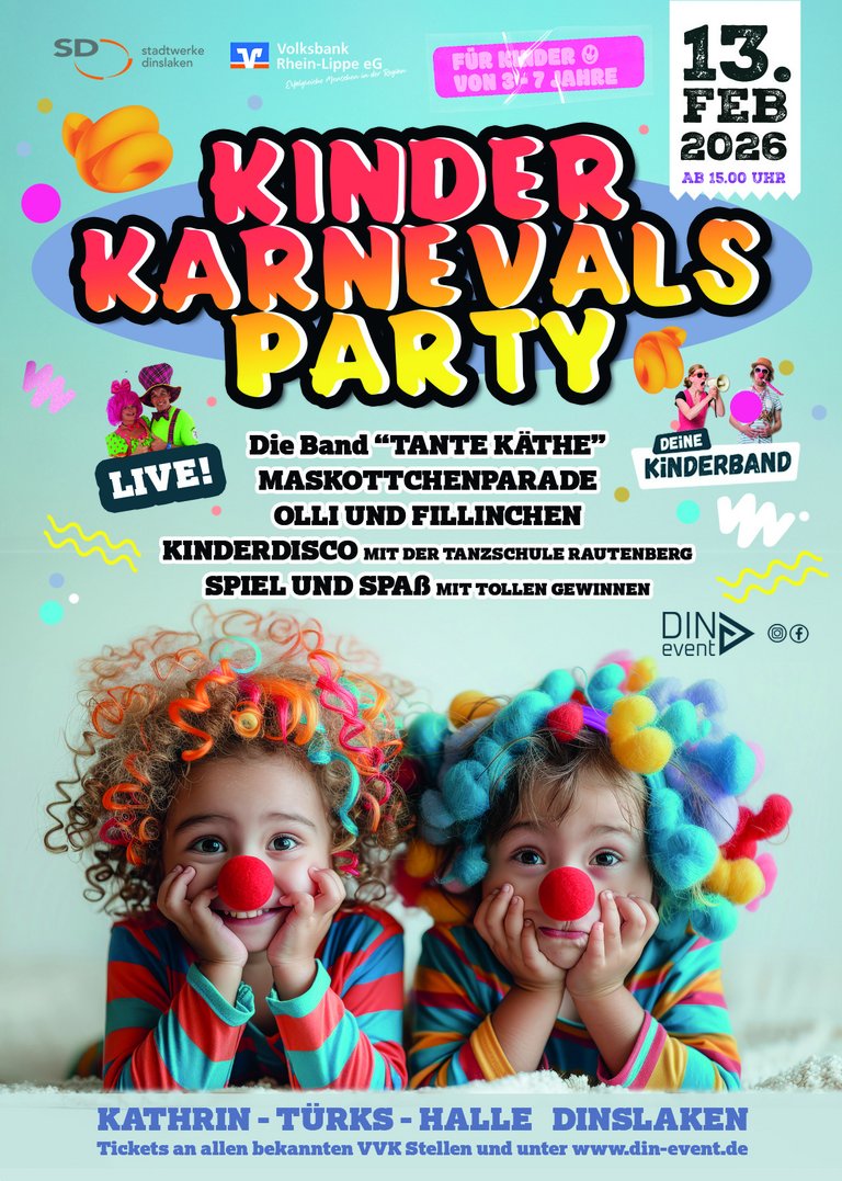 Bild zu Kinder Karnevals Party (3-7 Jahre)